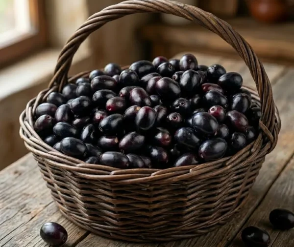 Black plum - Pakistani Blackberry - Jamun (Box) 🇵🇰 – Fresh Purple Jamun Berries | Sweet Tangy Fruits Delivery UAE - 1 Box (700g to 900g)