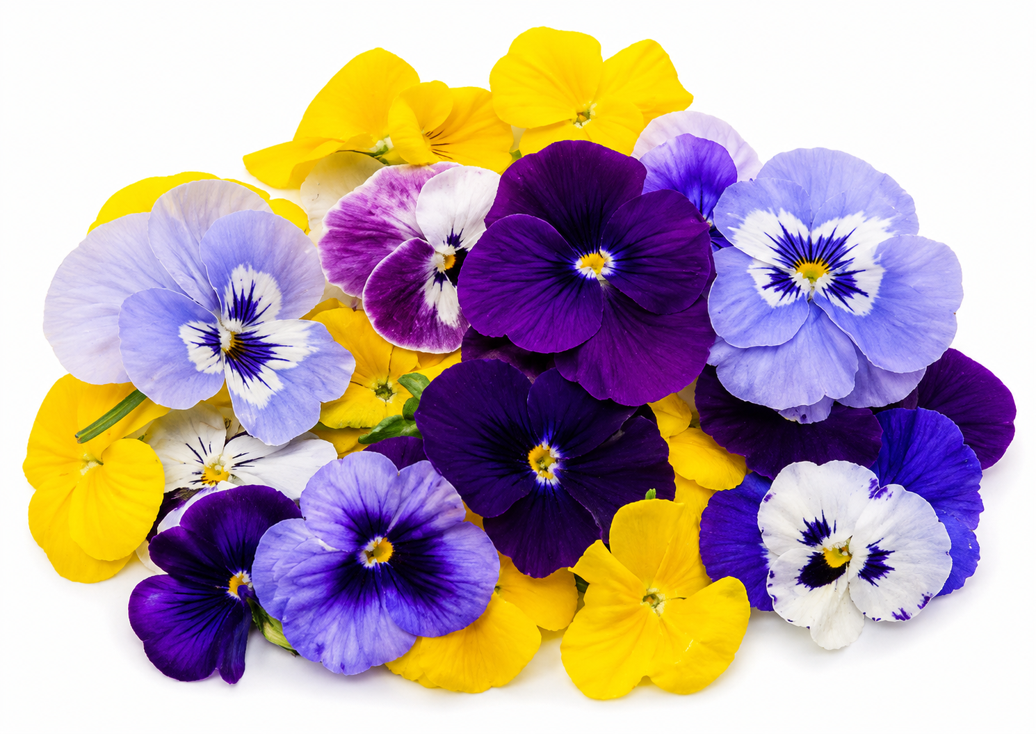 MIXED-FLOWERS.png Viola Flowers / Mixed Colors / Edible Pansy UAE – UAE 🇦🇪 Premium Edible Flowers | Fresh • Colorful • Elegant - Image 1