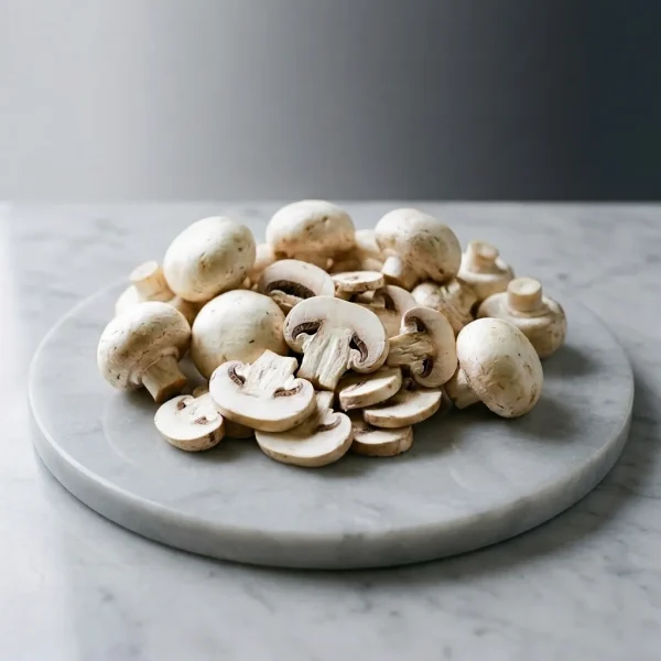 Baby White Mushroom (250g) – Fresh Delicate Miniature White Mushrooms | Tender Sweet Gourmet Skillet Mushrooms Dubai