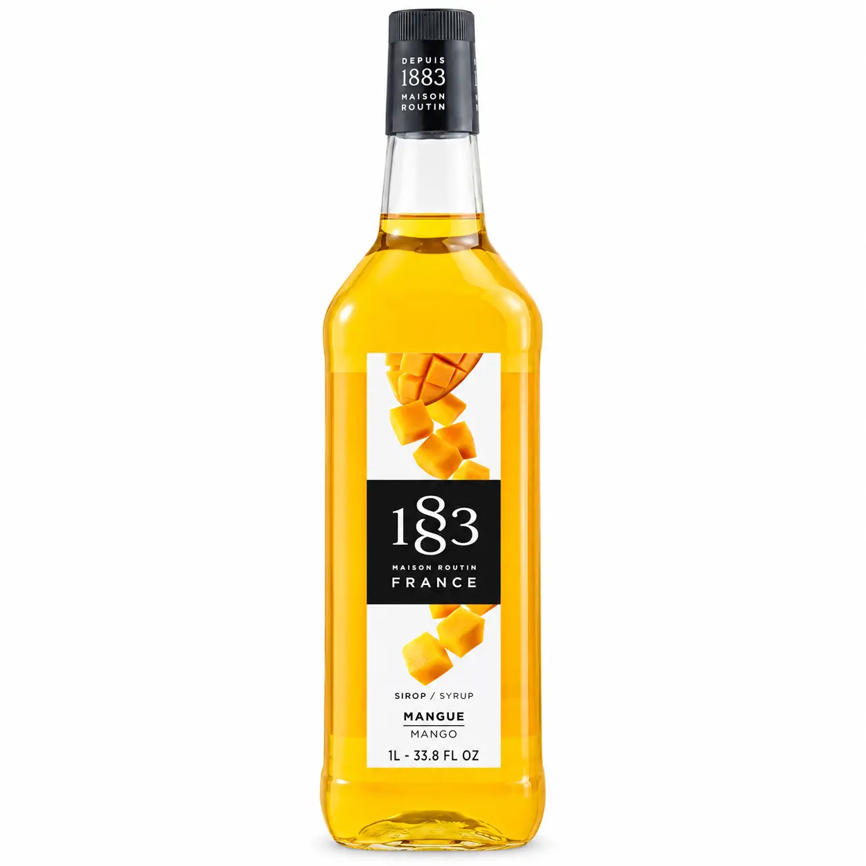 Golden Mango Syrup Bottle 1883 Mango Puree (1 Litre) – Real Mango Fruit Puree | Coffee & Beverage Mix Dubai - Image 1