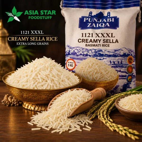 Sella Basmati Creamy Rice 5KG Bag | Premium Basmati & Long Grain Rice UAE