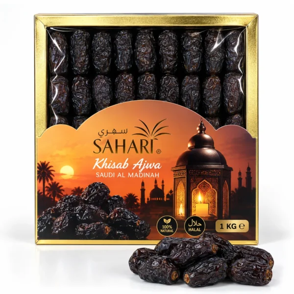 Ajwah Golden Box (8 x 1 Kg (8 Kg Box)) - Premium Ajwah Golden Box | Premium Dates UAE