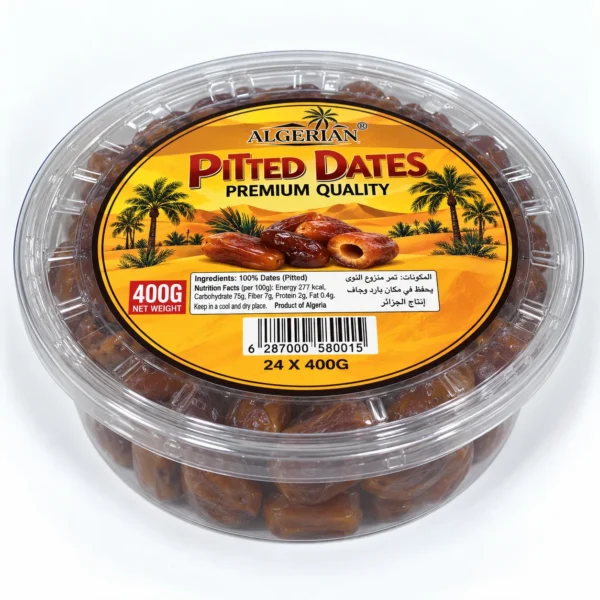 Algerian Pitted Dates (24 x 400 G (9.6 Kg Box)) - Premium Algerian Pitted Dates | Premium Dates UAE