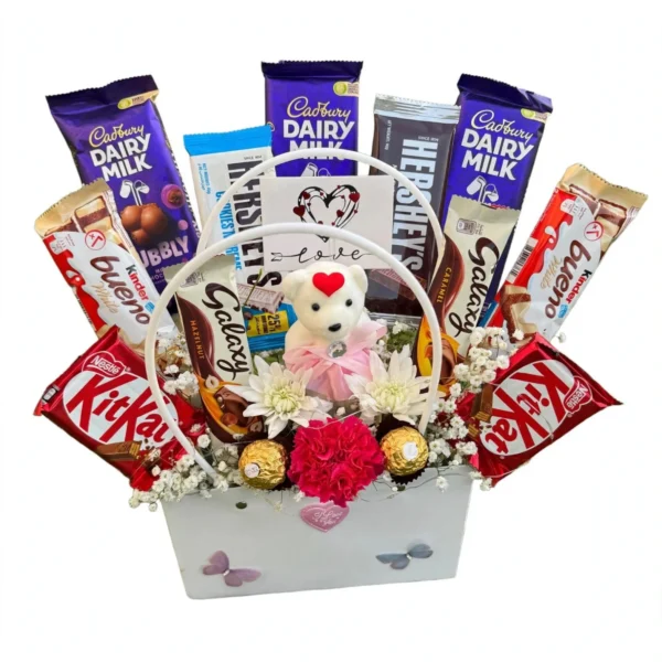 Chocolate Bag/Basket | Fresh Flower Bouquets & Gifts UAE