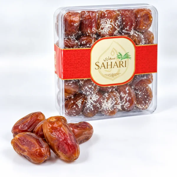 Algerian W/Sesame Sahari Box (12 x 500 G (6 Kg Box)) - Premium Algerian W/Sesame Sahari Box | Premium Dates UAE