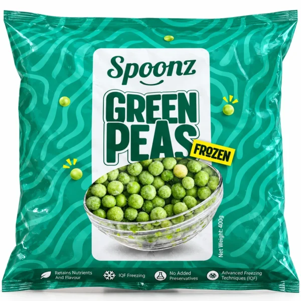 Spoonz Green Peas Frozen (20 x 400 G (8 Kg Total)) - Premium Spoonz Green Peas Frozen | Quality Grocery Essentials UAE