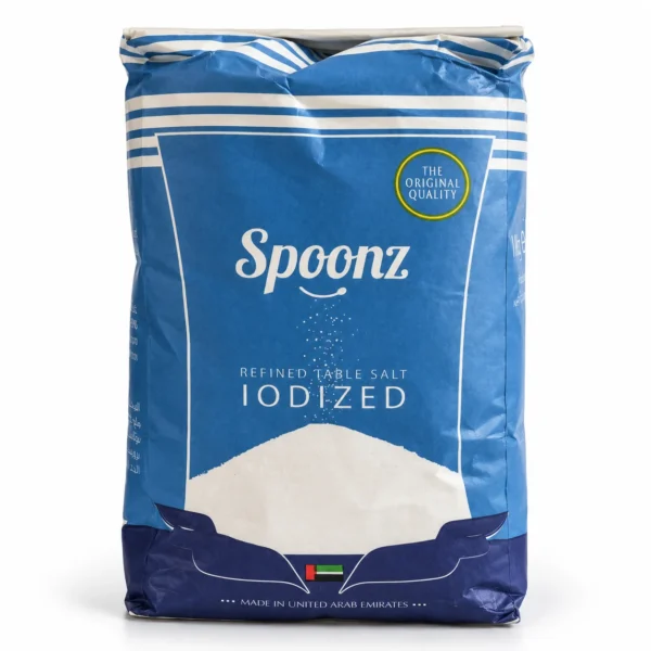 Spoonz Lodized Salt Pkt (12 x 1 KG (12 KG Total)) - Premium Spoonz Lodized Salt Pkt | Quality Grocery Essentials UAE