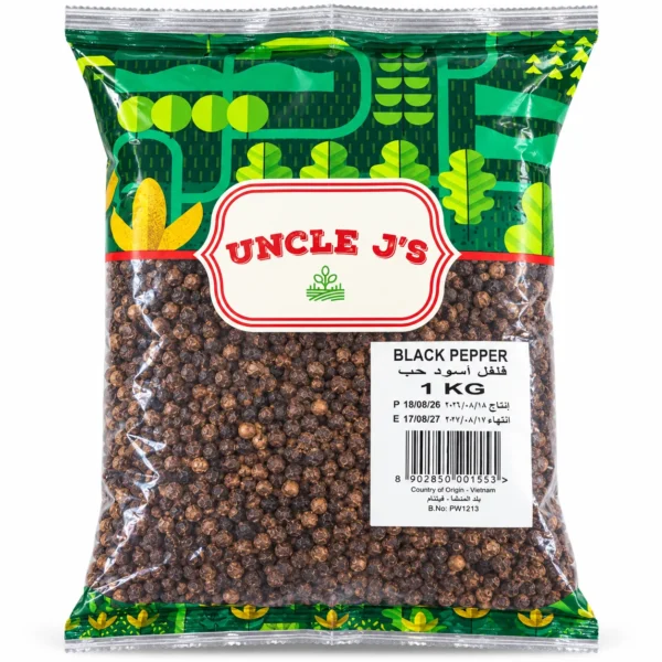 Uncle J's Black Pepper Whole 1KG - Premium Uncle J's Black Pepper Whole 1KG | Quality Grocery Essentials UAE