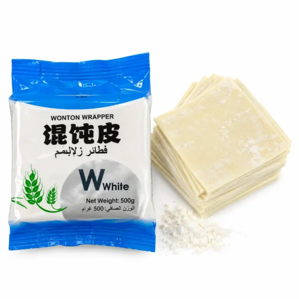 Wonton Skin Square (White) (500g) - Premium Wonton Skin Square (White) | Fresh Wonton Wrappers Dubai