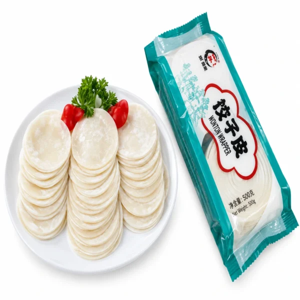 Wonton Skin Round (White) (500g) - Premium Wonton Skin Round (White) | Fresh Wonton Wrappers Dubai